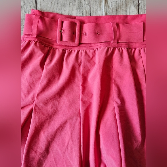 Aerie Offline •Size Medium• Dark Pink Pleated Tennis Core Preppy Skort Belted - Picture 2 of 7